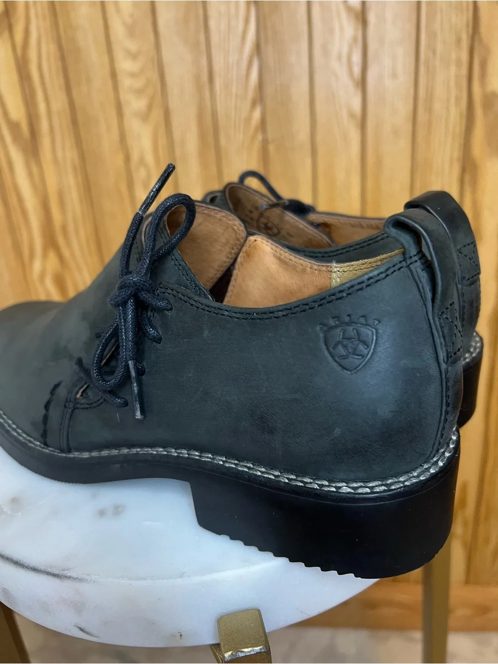Ariat Dark Gray Women's Shooties Leather Lace Sided Shoes